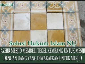 Nadzir Masjid Membeli Tegel dengan Uang Wakaf