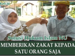 Zakat yang Diberikan Kepada Seseorang Saja