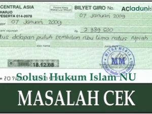 Permasalahan tentang Cek Pembayaran