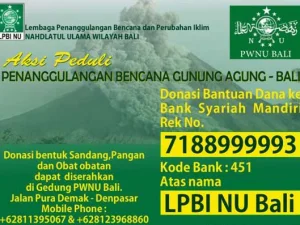 LPBI NU Bali Adakan Aksi Peduli Penanggulanan Bencana Gunung Agung