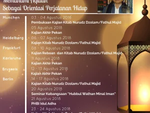 Safari Dakwah KH Thobary Syadzily di Jerman Bulan Agustus 2018
