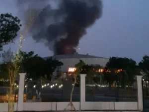 Kebakaran di Area Velodrome Jakarta Timur, Venue Asian Games Aman