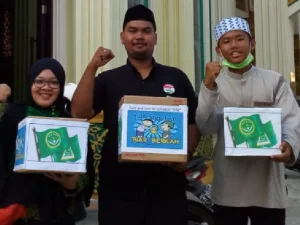 Pelajar NU Kota Balikpapan Tunjukkan Simpati Gelar Aksi Peduli Gempa NTB