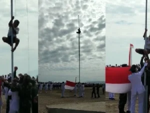 Walau Kondisi sedang Sakit, Aksi Tetap Dilakukan Demi Sang Merah Putih tetap Berkibar