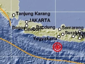 Gempa Guncang Gunungkidul Berkekuatan 5,8 SR