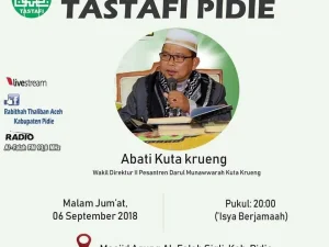 Abati Kuta Krueng Isi Pengajian Tastafi di Masjid Al-Falah Kota  Sigli