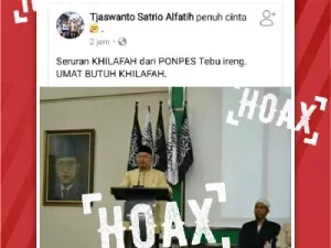 Hoax, Kader HTI Sebar Foto Gus Sholah Mendukung Khilafah