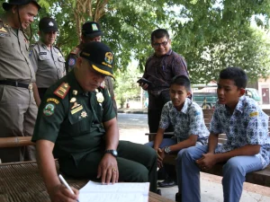 Pelajar Bolos Terjaring Dalam Razia  di Kawasan Blang Bintang