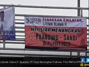 Kembali, Ditemukan Spanduk 'Mewujudkan Khilafah' di Area Ijtima Ulama II Digelar