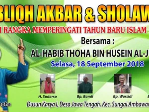 Dusun Karya 1 Bersholawat Bersama Habib Thoha Bin Husain al Jufri