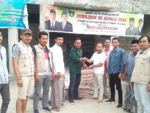 PB PMII Salurkan Sembako ke Desa Pemepek Lombok Tengah