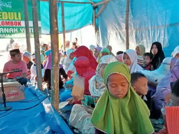 Menandai Momentum 10 Muharram, NU Peduli Anak Yatim Piatu di Pengungsian