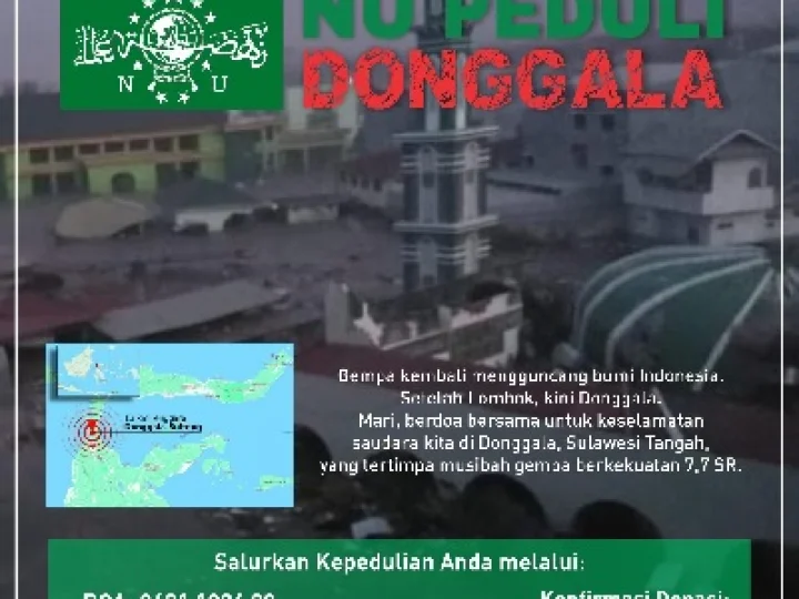 NU Peduli Siap Berangkatkan Tim Ke Donggala Sulteng