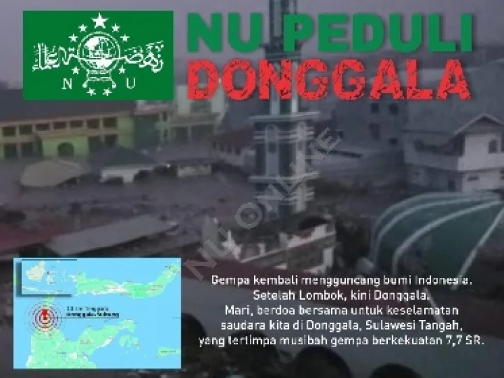 NU Peduli Donggala, Karena Kita Satu Indonesia