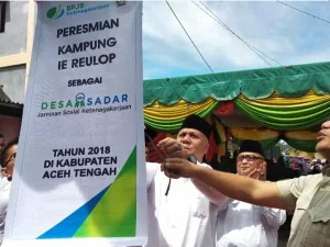 Kampung Ie Relop Resmi Jadi Desa Sadar Jamsos Ketenagakerjaan