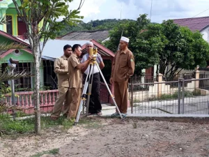 Pengukuran Arah Kiblat Mushalla Lukman Faisal Bukit Rata