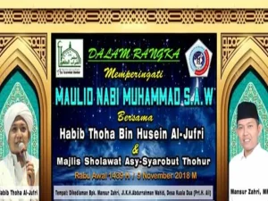 Maulid Nabi Saw Bersama Majelis Asy Syarobut Thohur di Desa Kuala DUa