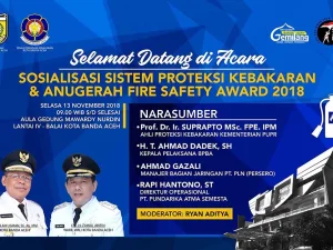 Pertama di Indonesia, Banda Aceh Adakan Safety Fire Award 2018