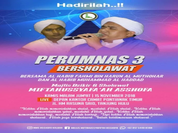 Perumnas 3 Bersholawat bersama Habib Fahmi al-Muthahar