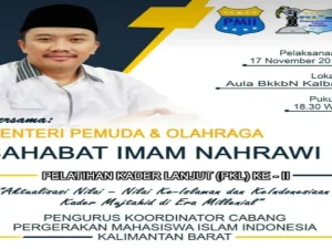 Pembukaan PKL PKC PMII Kalbar bersama Menpora RI