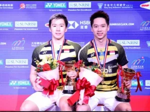 Pebulutangkis Ganda Putra Nomor Satu Dunia Kevin Sanjaya/Marcus Gideon Raih Athlete of the Year 2018
