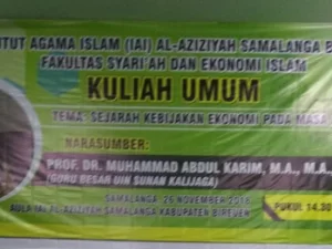 Hari Ini, Guru Besar UIN Sunan Kalijaga Isi Kuliah Umum di IAI Al-Aziziyah Samalanga
