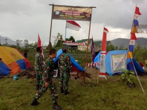 Kodim 0106/Ateng Gelar Perkemahan Lomba Ketangkasan Pramuka 
