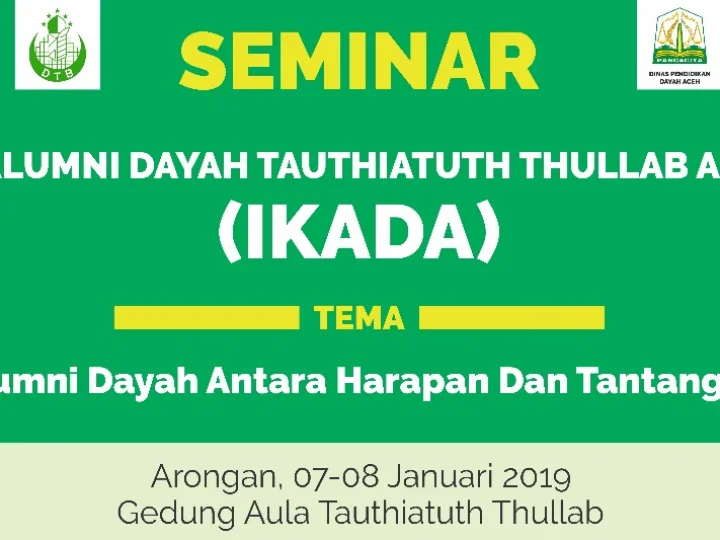 Seminar Dayah akan Diadakan di Dayah Tauthiatuth Thullab Arongan