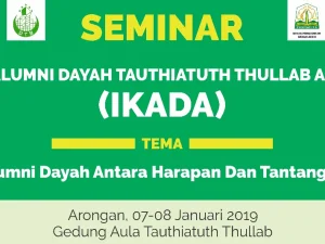 Seminar Dayah akan Diadakan di Dayah Tauthiatuth Thullab Arongan