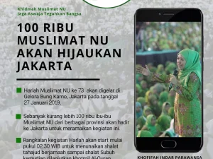 100 Ribu Muslimat NU akan Hijaukan Jakarta di Harla ke-73
