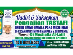 Pengajian  Muslimah MPZT Akan Dilaksanakan di Dayah Harapan Umat Arongan