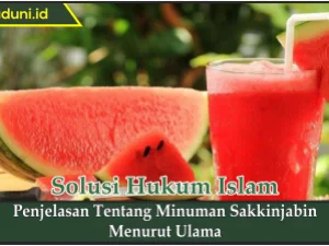 Penjelasan Tentang Minuman Sakkinjabin Menurut Ulama