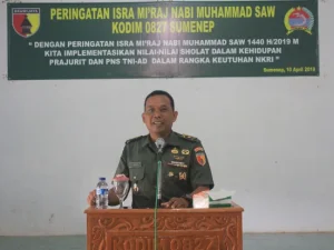 Ini Pesan dalam Isra’ Mi’raj Nabi Muhammad SAW 1440 H yang Digelar Kodim 0827 Sumenep