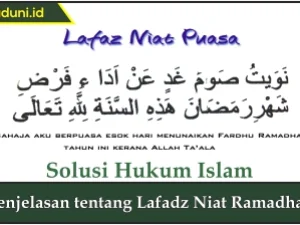 Penjelasan tentang Lafadz Niat Ramadhan