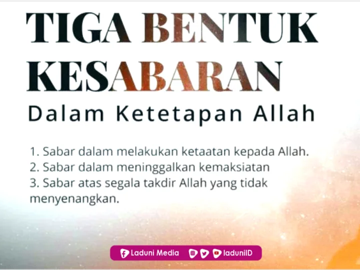 Tiga Macam Sabar Menurut Ulama’