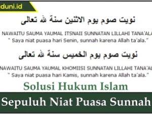 Sepuluh Niat Puasa Sunnah