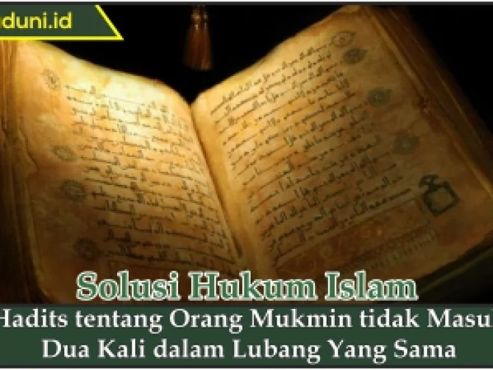 Hadis tentang Orang Mukmin tidak Masuk Dua Kali dalam Lubang yang Sama