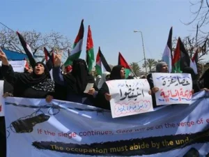 Tuntut PBB Akhiri Blokade Gaza, Warga Palestina Gelar Demonstrasi