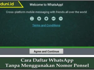 Cara Daftar WhatsApp Tanpa Menggunakan Nomor Ponsel