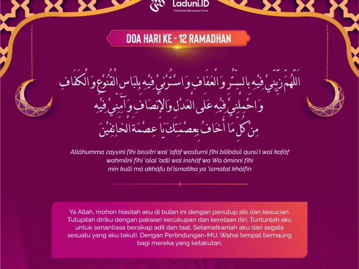 Doa Puasa Ramadhan Hari Keduabelas dan Hikmahnya
