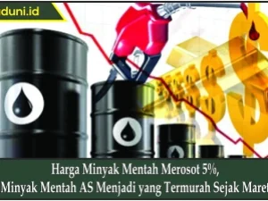 Harga Minyak Mentah Merosot 5%, Minyak Mentah AS Menjadi yang Termurah Sejak Maret