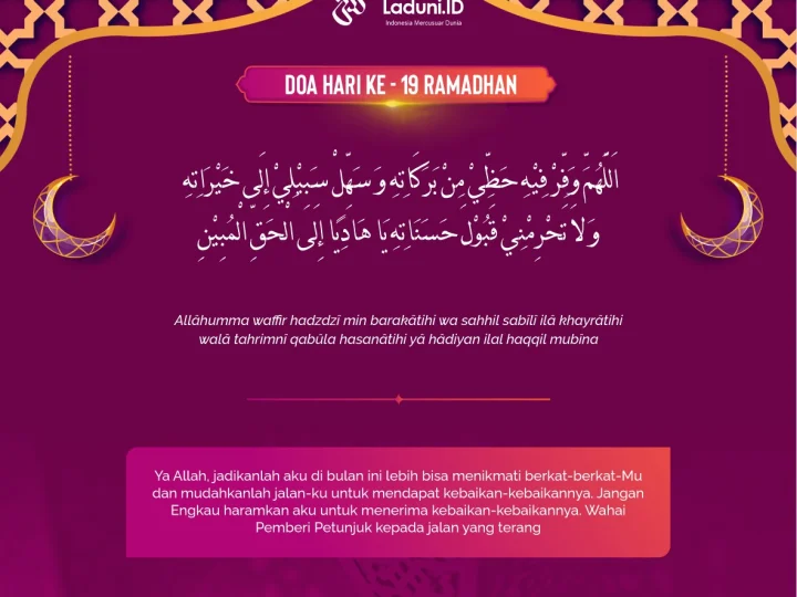 Doa Puasa Ramadhan Hari ke-19 dan Hikmahnya