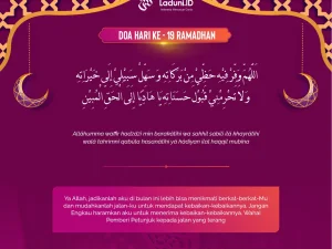 Doa Puasa Ramadhan Hari ke-19 dan Hikmahnya