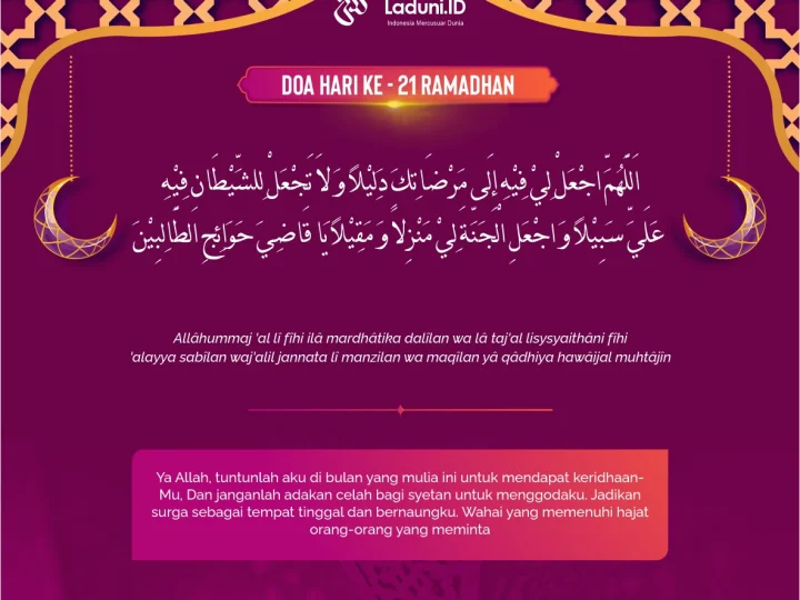 Doa Puasa Ramadhan Hari ke-21 dan Hikmahnya