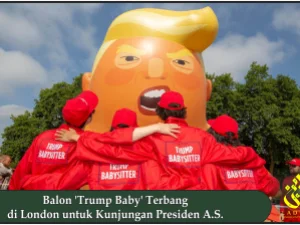 Balon 'Trump Baby' Terbang di London untuk Kunjungan Presiden A.S.