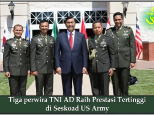 Tiga perwira TNI AD Raih Prestasi Tertinggi di Seskoad US Army