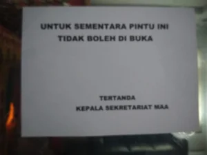 Ruang Kerja Ketua Majelis Adat Aceh (MAA) Disegel