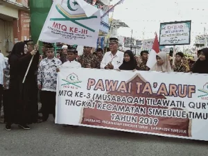 Pawai Taaruf Kafilah Semarakkan MTQ Ke-3 Kecamatan Simeulue Timur
