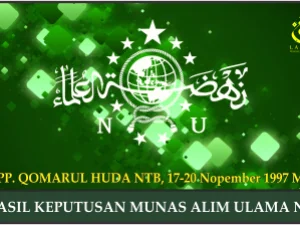 HASIL KEPUTUSAN MUNAS ALIM ULAMA NU. PP. QOMARUL HUDA NTB, 17-20 Nopember 1997 M