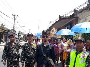 Partisipasi Banser PAC Tegalalang dalam Ngaben Masal di Ubud